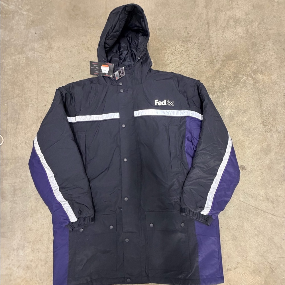 Fedex Stan Herman Reflective Parka Jacket XXL NWT hooded